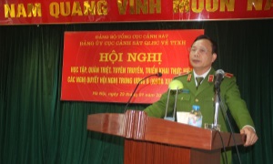 Hội nghị học tập, quán triệt các Nghị quyết hội nghị Trung ương 6, khóa xii trong Đảng bộ Cục Cảnh sát QLHC về TTXH