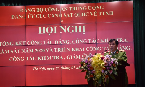 ĐẢNG ỦY CỤC CẢNH SÁT QLHC VỀ TTXH TỔ CHỨC HỘI NGHỊ TỔNG KẾT CÔNG TÁC ĐẢNG, CÔNG TÁC KIỂM TRA, GIÁM SÁT NĂM 2020 VÀ TRIỂN KHAI CÔNG TÁC ĐẢNG, CÔNG TÁC KIỂM TRA, GIÁM SÁT NĂM 2021