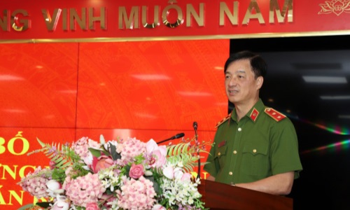 Lễ công bố các quyết định của Bộ trưởng Bộ Công an về công tác cán bộ tại Cục Cảnh sát quản lý hành chính về trật tự xã hội
