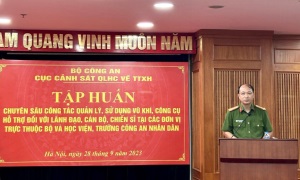 Tập huấn chuyên sâu công tác quản lý, sử dụng vũ khí, công cụ hỗ trợ đối với lãnh đạo, cán bộ, chiến sĩ tại các đơn vị trực thuộc Bộ và Học viện, Trường CAND năm 2023