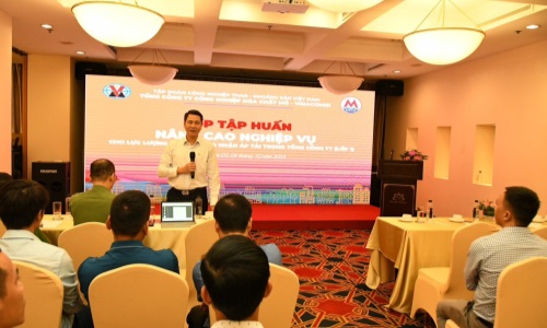 Tập huấn nâng cao kiến thức, kỹ năng cho lực lượng bảo vệ kho, người giao nhận áp tải vật liệu nổ công nghiệp, tiền chất thuốc nổ tại Tổng Công ty công nghiệp hóa chất mỏ - Vinacomin