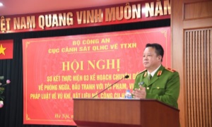 Hội nghị sơ kết thực hiện các kế hoạch chuyên đề về phòng ngừa, đấu tranh với tội phạm, vi phạm pháp luật về vũ khí, vật liệu nổ, công cụ hỗ trợ và pháo
