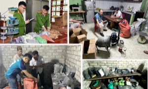 Dùng khóa điện tử có bảo mật, xây hầm để sản xuất pháo trái phép