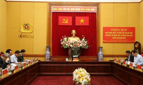 Họp Ban soạn thảo, Tổ biên tập Dự án Luật sửa đổi, bổ sung một số điều của Luật Công an nhân dân
