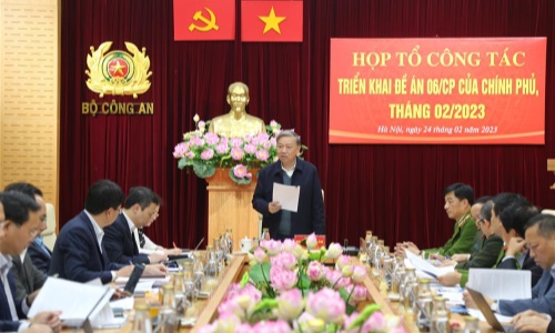 Họp Tổ công tác triển khai Đề án 06/CP của Chính phủ tháng 02/2023