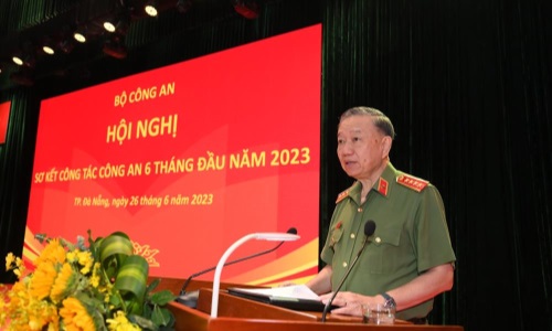 Khai mạc trọng thể Hội nghị sơ kết công tác công an 6 tháng đầu năm 2023