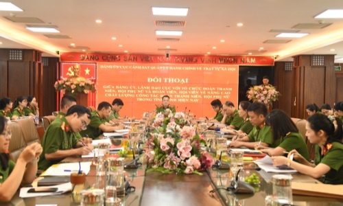 Đảng uỷ, Lãnh đạo Cục Cảnh sát quản lý hành chính về trật tự xã hội đối thoại với Đoàn Thanh niên, Hội Phụ nữ về nâng cao chất lượng công tác Đoàn, Hội trong tình hình hiện nay