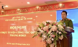 Hội nghị giao ban trực tuyến công tác quản lý hành chính về trật tự xã hội tháng 8/2023