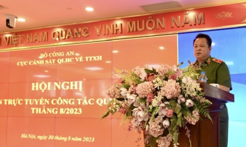 Hội nghị giao ban trực tuyến công tác quản lý hành chính về trật tự xã hội tháng 8/2023
