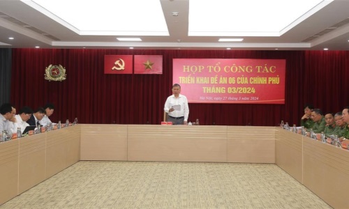 Tổ Công tác triển khai Đề án 06/CP của Chính phủ họp đánh giá  kết quả công tác tháng 3/2024