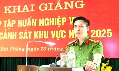 Tập huấn nghiệp vụ công tác Cảnh sát khu vực cho lãnh đạo, chỉ huy lực lượng Cảnh sát QLHC về TTXH tại Công an thành phố Hải Phòng