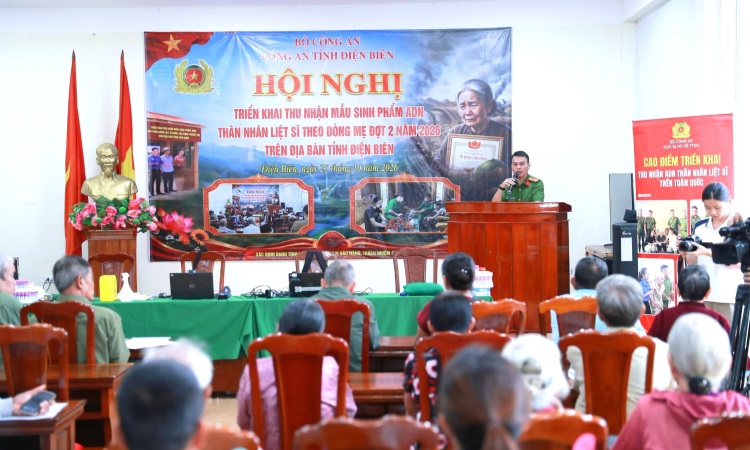 CỤC CẢNH SÁT QUẢN LÝ HÀNH CHÍNH VỀ TRẬT TỰ XÃ HỘI PHỐI HỢP THU NHẬN MẪU ADN THÂN NHÂN LIỆT SĨ CHƯA XÁC ĐỊNH DANH TÍNH ĐỢT 2 NĂM 2026 TẠI TỈNH ĐIỆN BIÊN